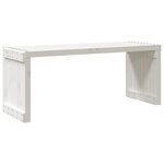 vidaXL Banc de jardin extensible blanc 212 5x40 5x45cm bois massif pin
