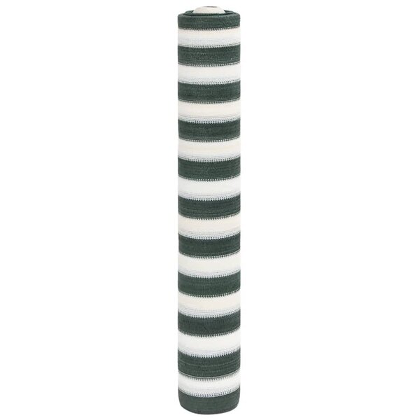 vidaXL Filet brise-vue vert et blanc 1 5x10 m PEHD 195 g/m²