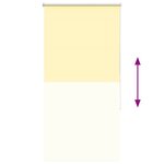 vidaXL Store enrouleur occultant jaune largeur du tissu 80 7 cm