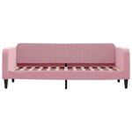 vidaXL Lit de jour avec gigogne et tiroirs rose 80x200 cm velours