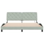 vidaXL Cadre de lit avec LED sans matelas gris clair 180x200cm velours