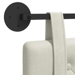 vidaXL Tête de lit suspendue Crème Velours