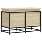 vidaXL Boîte de rangement avec couvercle chêne sonoma bois ingénierie