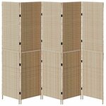 vidaXL Paravent Beige 242 x 180 cm. polyrotin