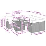 vidaXL Ensemble de canapé de jardin 9 Pièces Noir Poly rotin