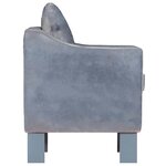 vidaXL Chaise cabriolet Gris cuir véritable