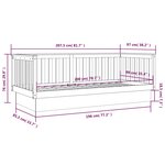 vidaXL Lit de jour Gris 90x200 cm Bois de pin massif