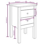 vidaXL Tables de chevet 2 Pièces Noir 40x35x61 5 cm Bois de pin massif