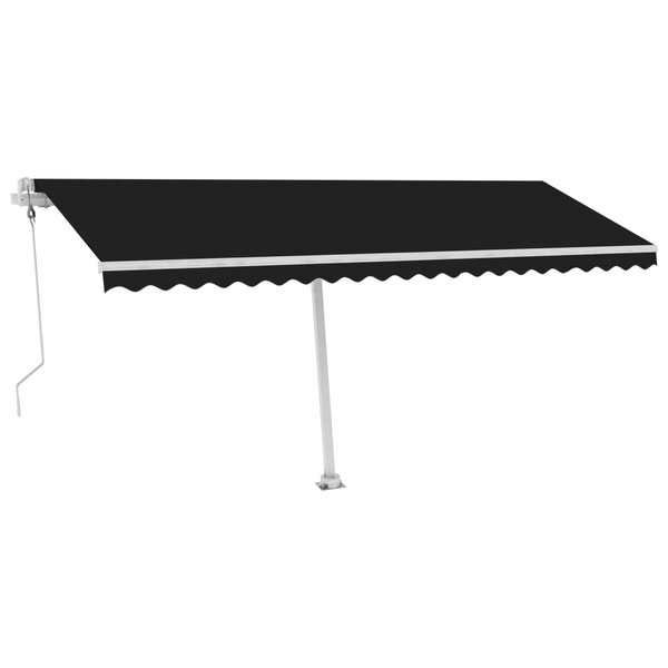 vidaXL Auvent automatique et capteur de vent/LED 500x300 cm Anthracite