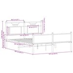 vidaXL Cadre de lit sans matelas chêne sonoma 140x200 cm