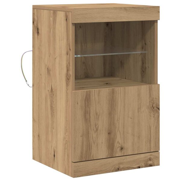 vidaXL Buffet LED Chêne artisanal 41 x 37 x 67 cm Bois d'ingénierie