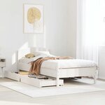 vidaXL Cadre de lit sans matelas blanc 90x190 cm bois de pin massif