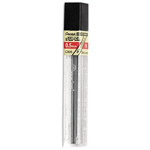 Etui de 12 mines HI-POLYMER SUPER 0 5 mm H PENTEL
