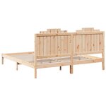 vidaXL Cadre de lit extra long sans matelas 180x220 cm bois massif