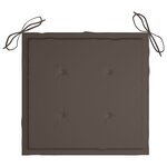 vidaXL Chaises de jardin avec coussins 2 Pièces Acacia solide et acier