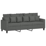 vidaXL Ensemble de canapés 2 Pièces avec coussins Gris foncé Tissu
