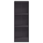 vidaXL Bibliothèque à 3 niveaux gris 40x24x109 cm bois d'ingénierie
