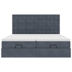 VidaXL Cadre de lit ottoman avec matelas gris foncé 160x200cm velours