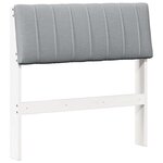 vidaXL Tête de lit capitonnée Gris clair 75 cm Pin massif