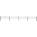 vidaXL Clôture de jardin avec dessus en cerceau Acier 13 6x1 2 m Noir