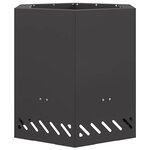 vidaXL Foyer sans fumée Noir 48 x 48 x 51 cm Acier