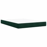 vidaXL Sommier à lattes de lit et matelas Vert foncé 140x200cm Velours