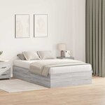 vidaXL Cadre de lit Sonoma gris 200 x 120 x 31 5 cm Bois d'ingénierie