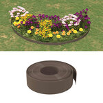 vidaXL Bordures de jardin 5 Pièces marron 10 m 15 cm polyéthylène