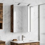 vidaXL Armoire Miroir de Salle de Bain Chêne fumé 60 x 14 5 x 70 cm