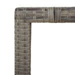 vidaXL Ensemble de bistro de jardin 5 Pièces coussins gris poly rotin