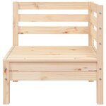 vidaXL Canapé d'angle de jardin bois de pin massif