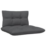 vidaXL Canapé 2 places de jardin et coussins Blanc Bois de pin solide
