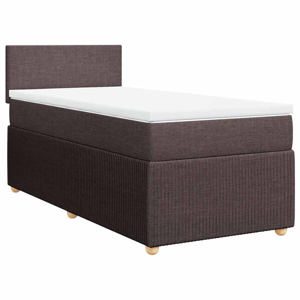 vidaXL Sommier à lattes de lit avec matelas Marron foncé 80x200 cm