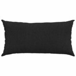 vidaXL Coussins de canapé 2 Pièces Noir 80 x 40 cm tissu