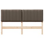 vidaXL Tête de lit capitonnée Marron et Taupe 160 cm Pin massif