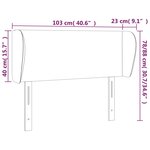 vidaXL Tête de lit avec oreilles Noir 103x23x78/88 cm Velours