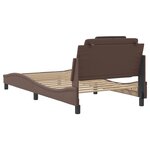 vidaXL Cadre de lit avec tête de lit Marron 100x200 cm Similicuir