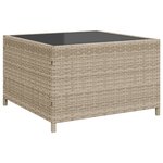 vidaXL Canapé de jardin et table et coussins en forme de L gris clair
