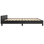 vidaXL Cadre de lit avec tête de lit sans matelas noir 200x200 cm
