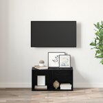 vidaXL Meuble TV Chêne noir Bois d'ingénierie
