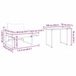 vidaXL Ensemble de salle à manger pour jardin 2 Pièces Taupe Acier