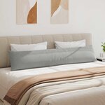 vidaXL Coussins de canapé 2 Pièces Gris clair 200 x 40 cm tissu