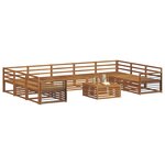 vidaXL Ensemble de canapés d'extérieur 10 pc Naturel