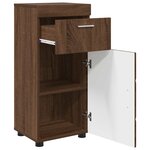 vidaXL Cabinet de salle de bain TULUM Chêne marron 37 x 31.5 x 82 cm