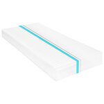 vidaXL Lit de repos avec matelas 90x200 cm Gris Bois de pin massif