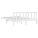 vidaXL Cadre de lit sans matelas blanc bois massif 140x200 cm