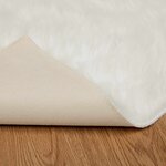 vidaXL Tapis en fausse Tafalla Blanc 80 x 250 cm Polyester