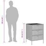 vidaXL Armoire de rangement de jardin beige 55x59x80 cm résine tressée