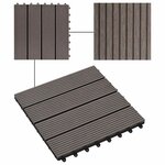 vidaXL Carreau de terrasse 22 Pièces Marron foncé 30 x 30 cm WPC