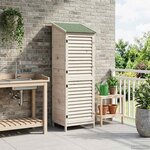 vidaXL Abri de jardin Blanc 59 x 56 x 176 cm Bois de Sapin Massif